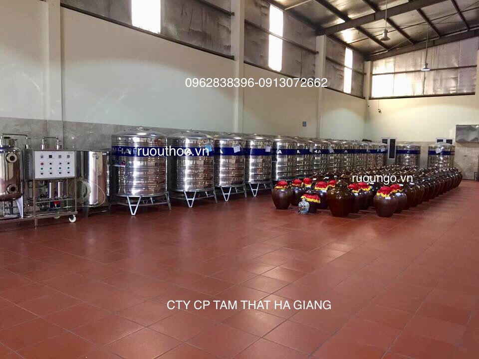 Nhà xưởng sản xuất rượu thủ công truyền thống tiêu chuẩn 5S.